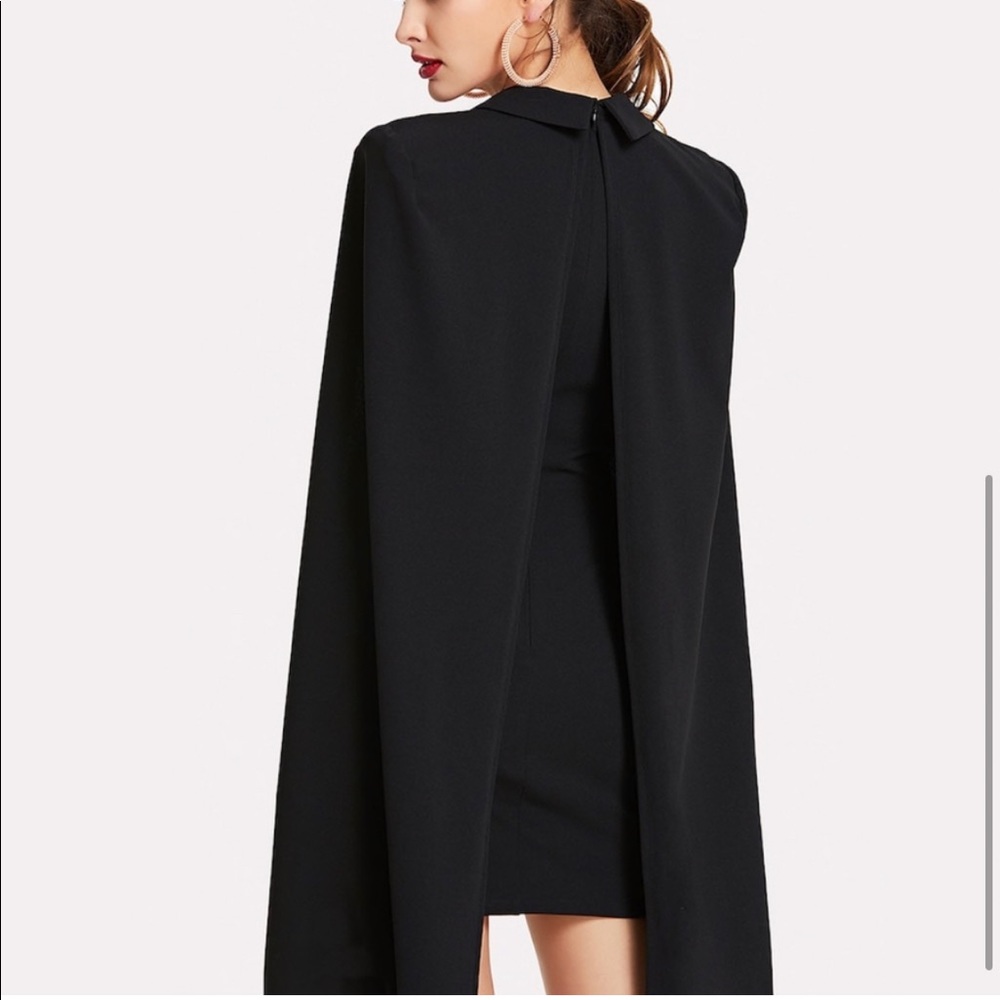 Cape Sleeve mini Dress, Sz S - Picture 4 of 5